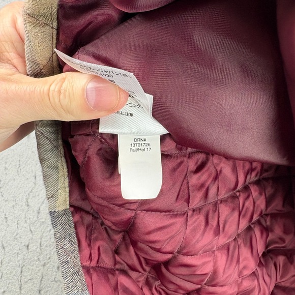 Eddie Bauer Flannel Shirt Mens Large Red‎ Plaid Quilted Shacket Outdoor Lined - Picture 7 of 14